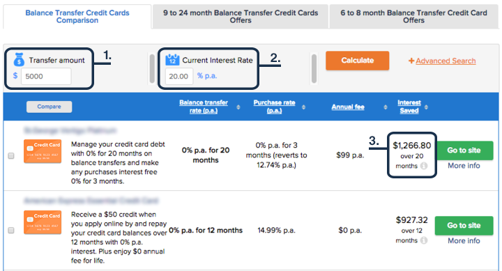 Balance Transfer Cost Calculator