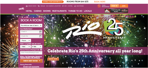 Rio Las Vegas Coupon Codes for up to 20% off | 0